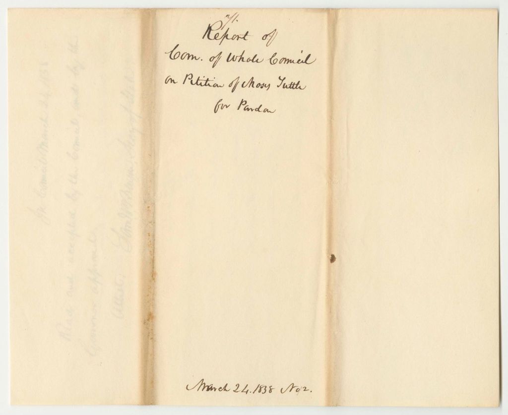 Miniature of Report 71: Report on the Petition of Moses Tuttle of Calais for a Pardon