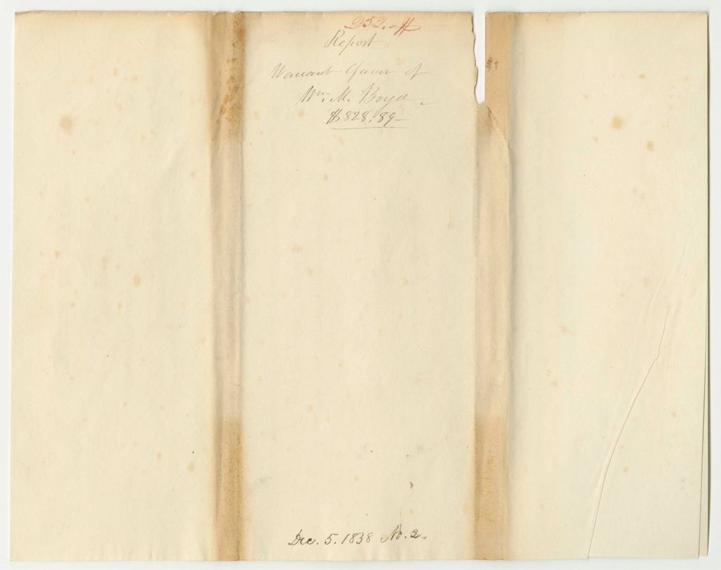 Miniature of Report 252: Warrant in Favor of William M. Boyd, Lincoln County Treasurer