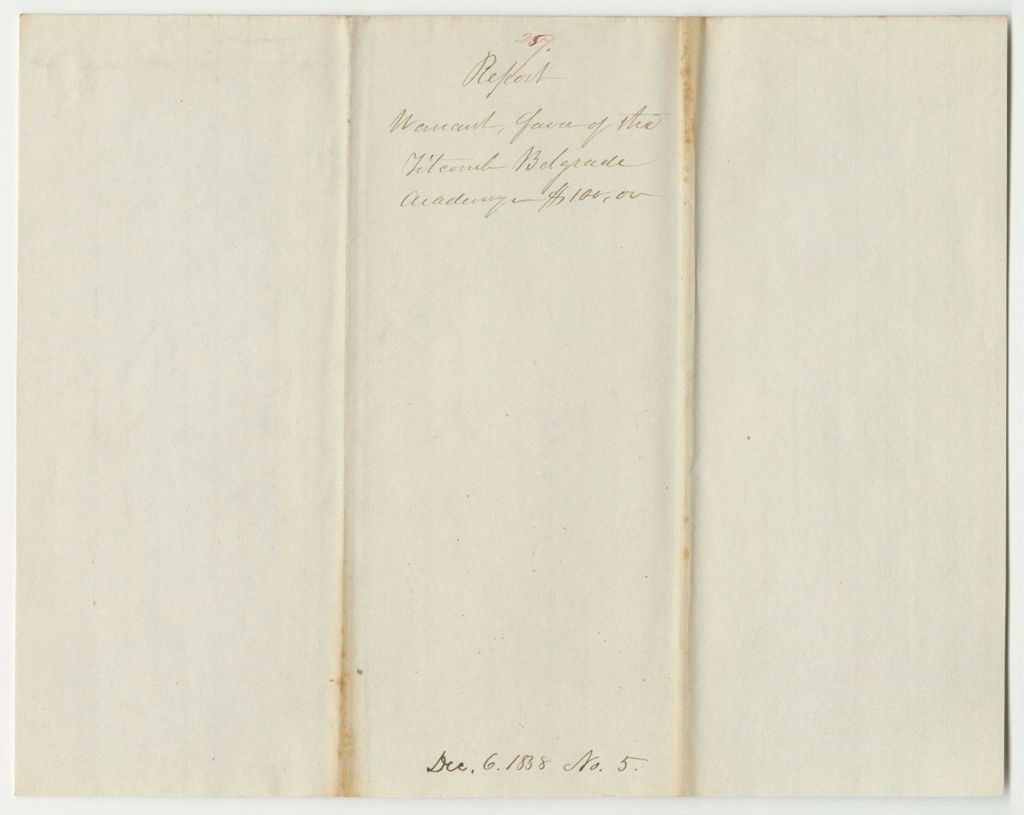 Miniature of Report 257: Warrant in Favor of the Titcomb Belgrade Academy