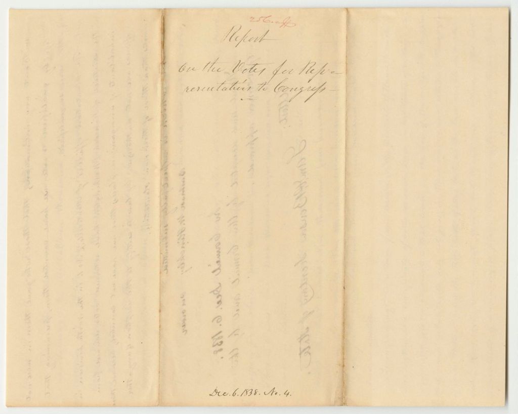 Miniature of Report 256: Report on the Votes for Representatives to Congress