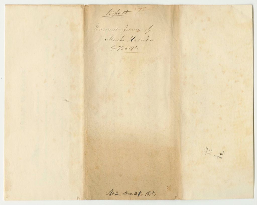 Miniature of Report 278: Warrant in Favor of Mark Harris, Cumberland County Treasurer