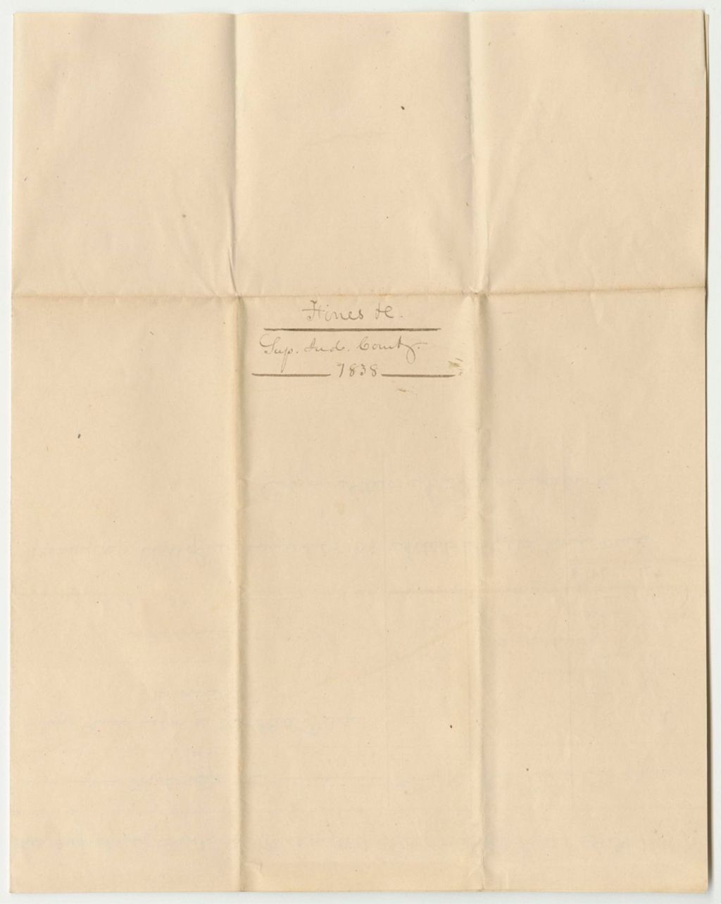Miniature of Fines, Forfeitures, and Bills of Costs Accruing to the State of Maine at the Supreme Judicial Court in Washington County, June Term 1838