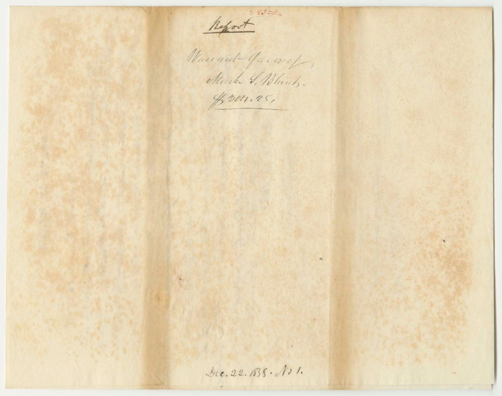 Miniature of Report 283: Warrant in Favor of Mark S. Blunt, Treasurer of Somerset County