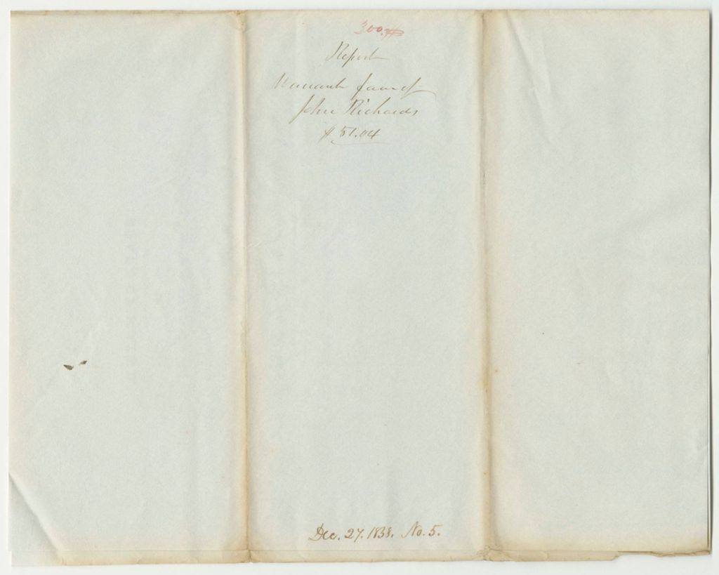 Miniature of Report 300: Warrant in Favor of John Richards for the Geological Survey