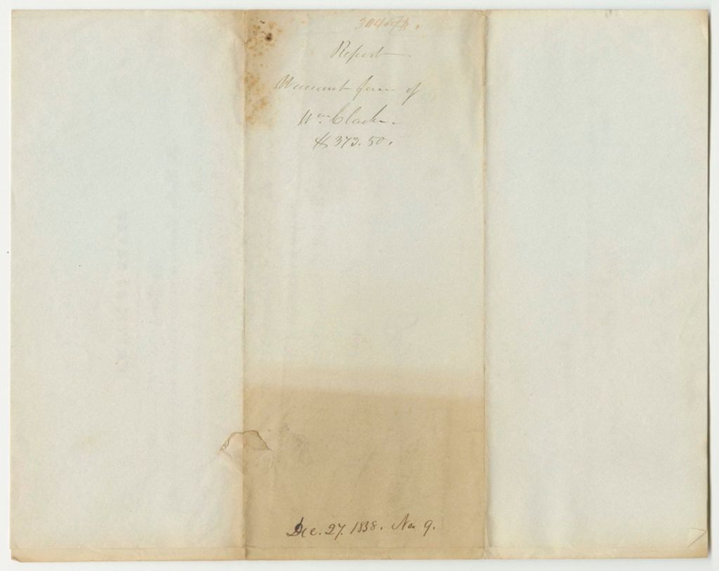 Miniature of Report 304: Warrant in Favor of William Clark, for Services Revising the Laws of Maine