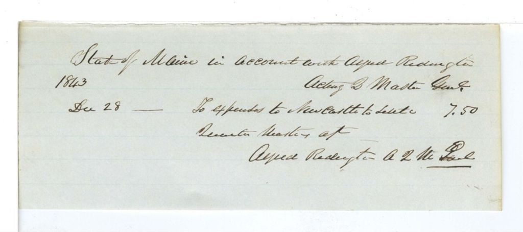 Miniature of Voucher for travel - A. Redington