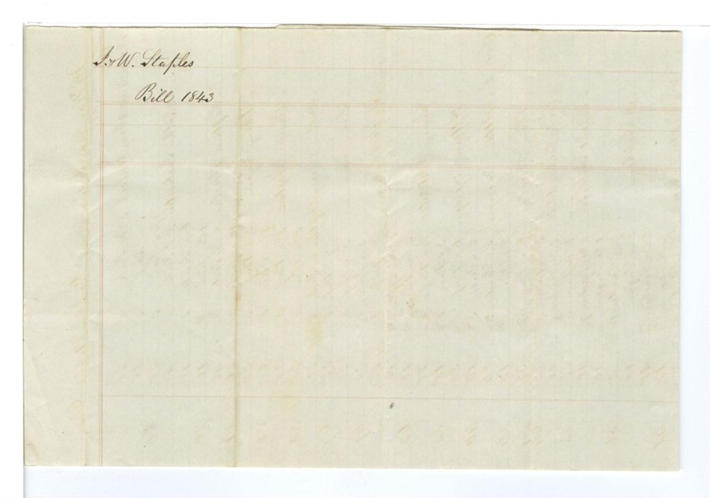 Miniature of J. W. Staples, Bill