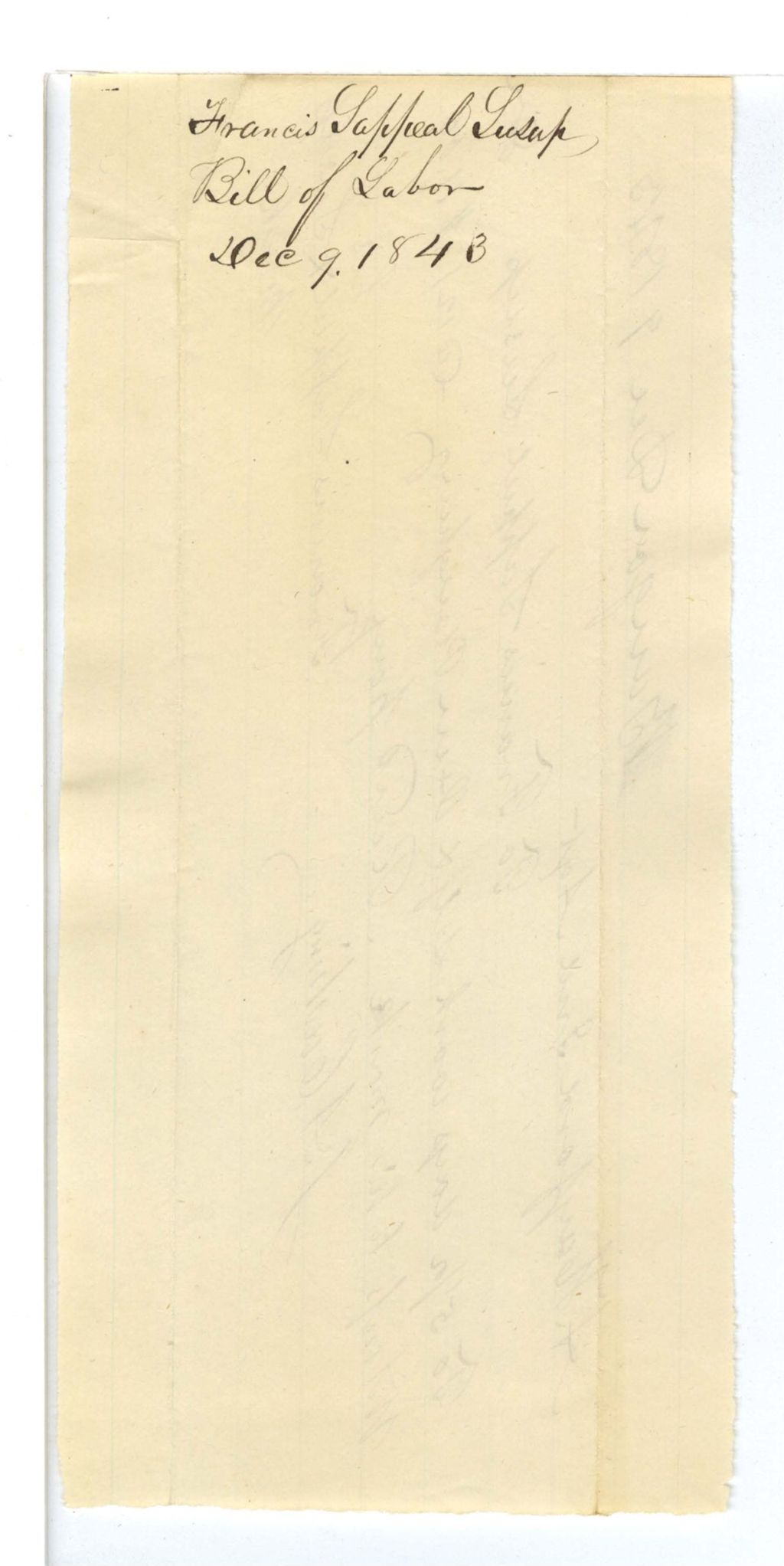 Miniature of [Francis Jappeal Jeasup] Bill of Labor