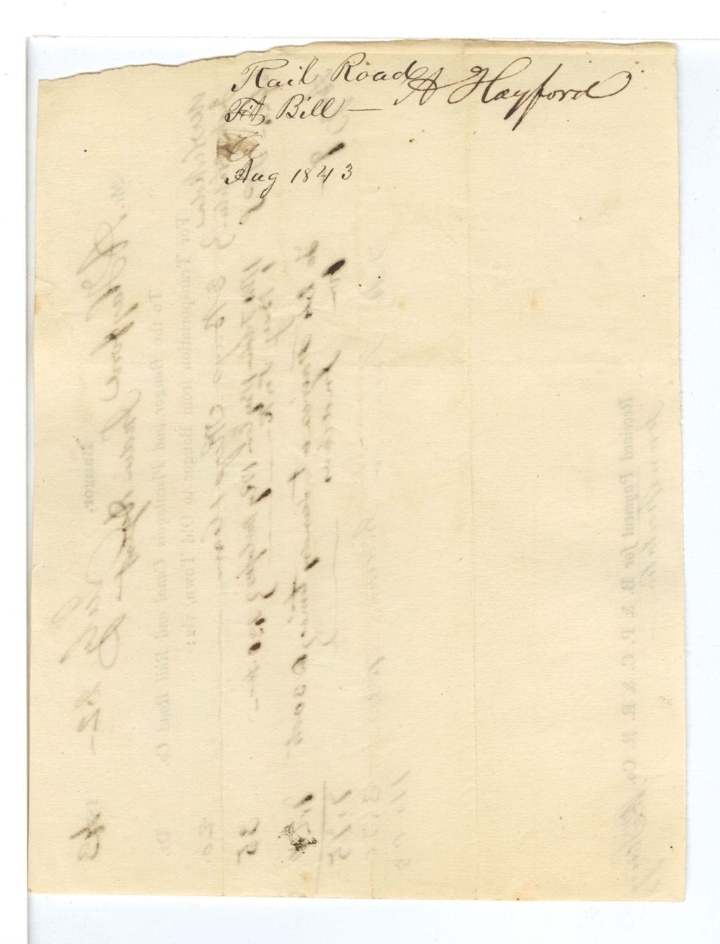 Miniature of Rail Road [Freight?] Bill
