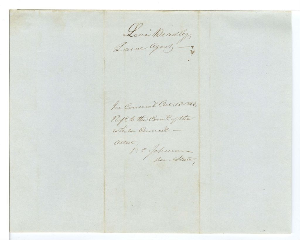 Miniature of Request for authorization to compound debt, Levi Bradley