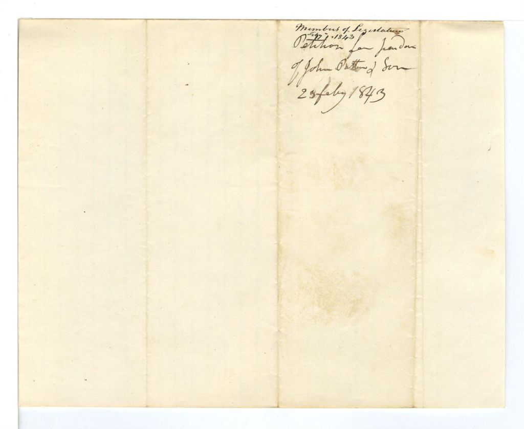 Miniature of Petition for pardon of John Patten