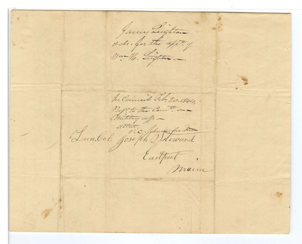 Miniature of Petition of James Leighton and others for the appointment of William H. Lighton