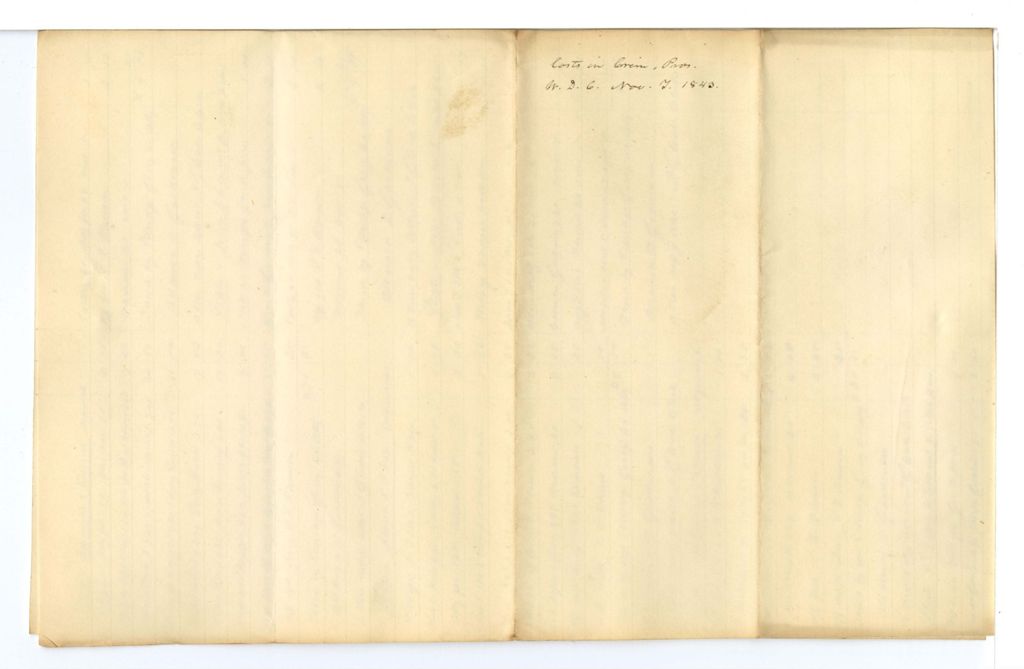 Miniature of Costs in Grain Provisions, November Term 1843