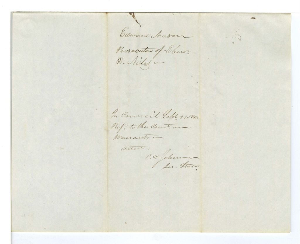 Miniature of Edward Mason, Prosecution of Ebenezer D. Niles