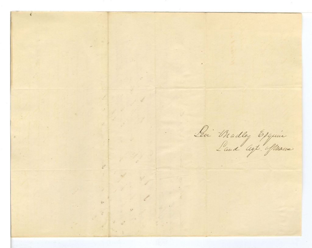 Miniature of Communication of Levi Bradley regarding Rufus Dwinel