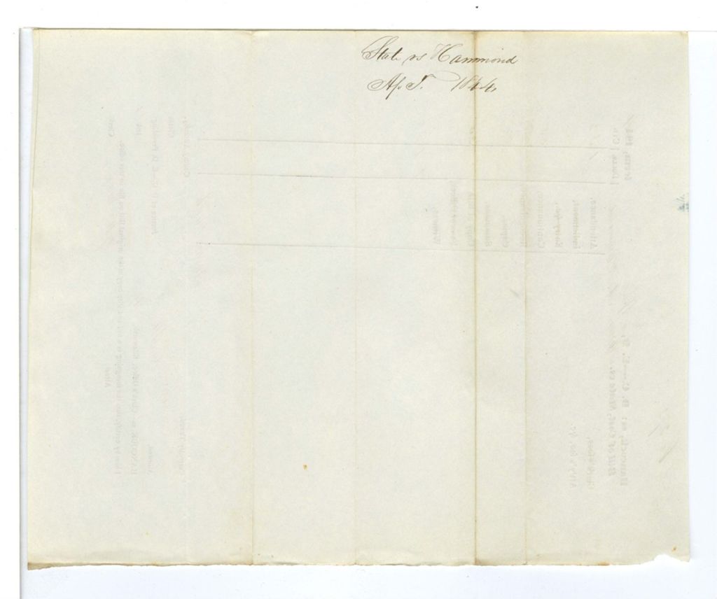 Miniature of Bill of Cost, State vs. A. M. Hammond