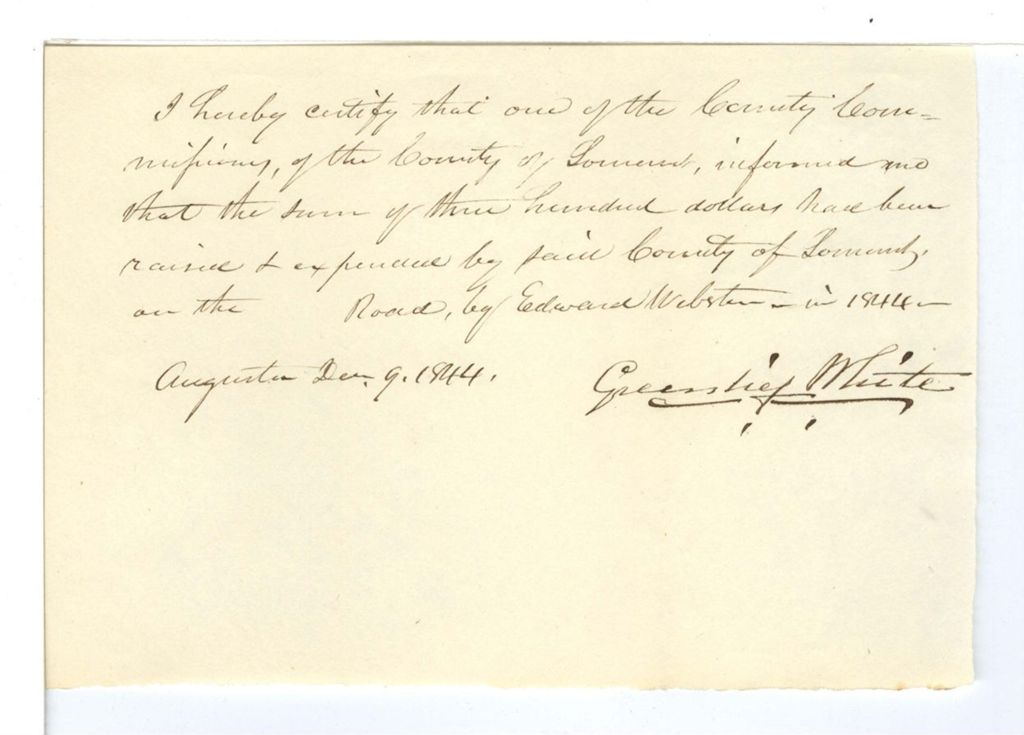 Miniature of Certification of Greenlief White