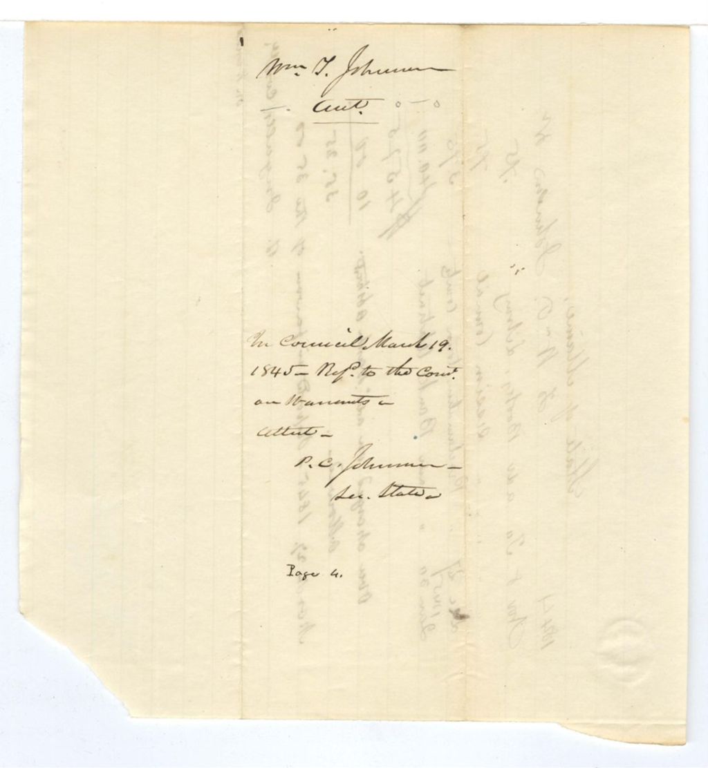Miniature of Account of William T. Johnson