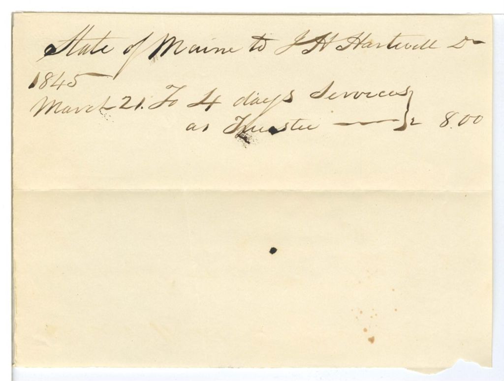 Miniature of Voucher, J. H. Hartwell