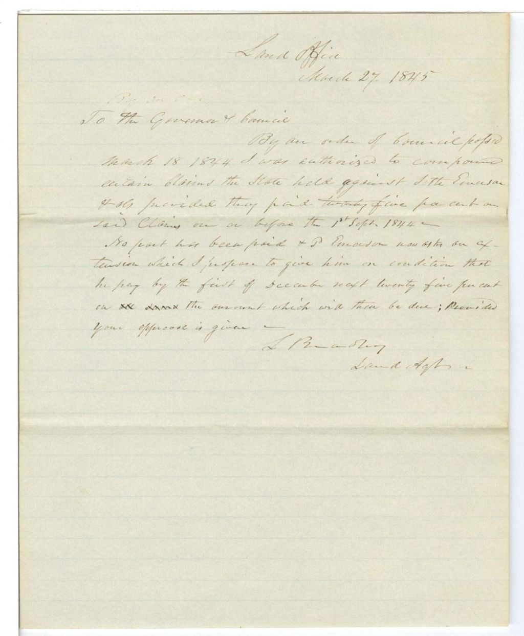Miniature of Communication of Levi Bradley