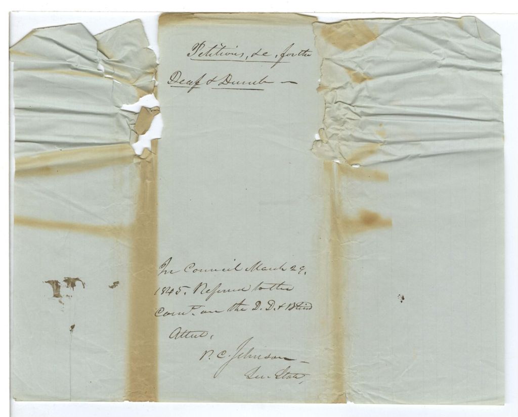Miniature of Petitions for the deaf and dumb