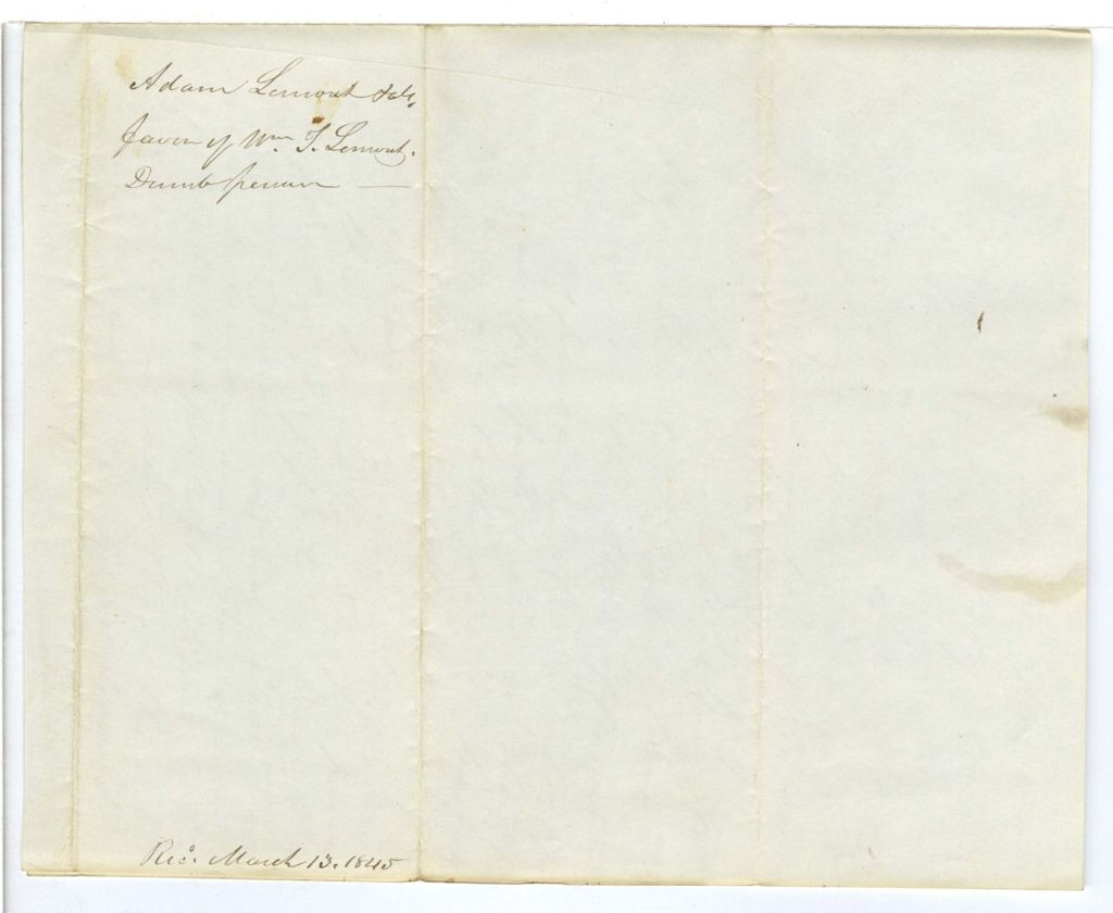 Miniature of Adam [Lemond?] and others in favor of William T. [Lemond?]