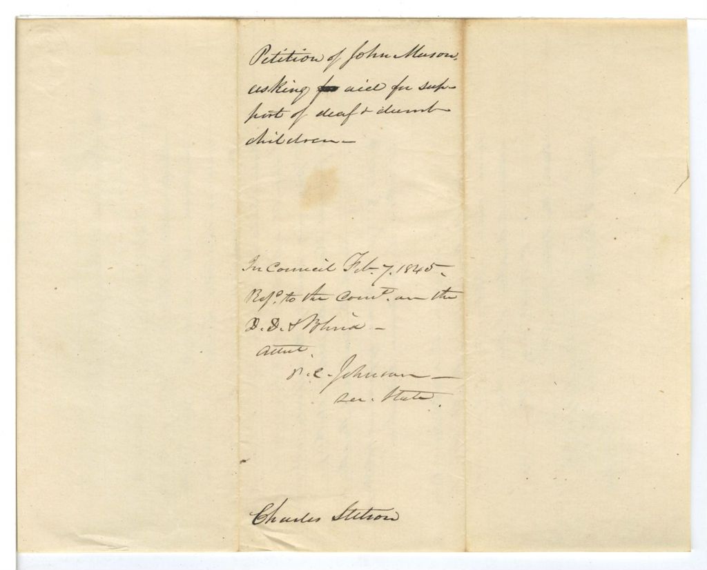 Miniature of Petition of John Mason