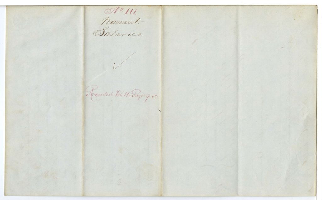 Miniature of Report 111: Report on the warrant in favor of salaries