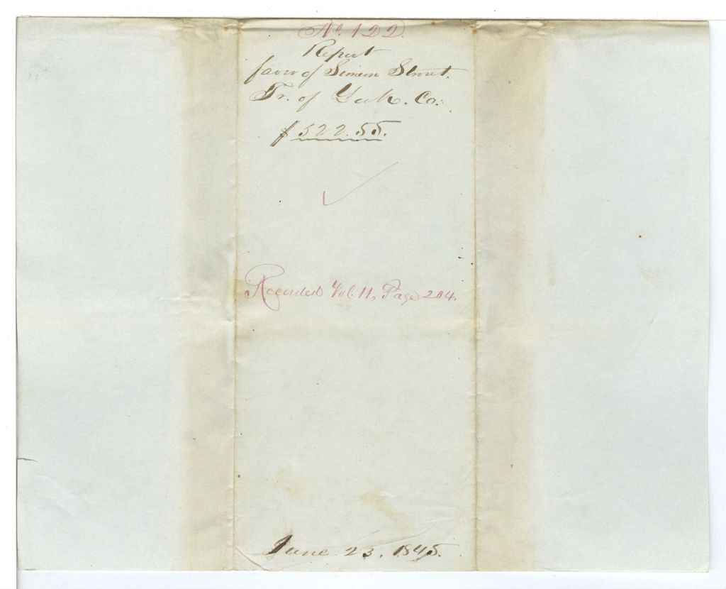 Miniature of Report 122: Report on the warrant in favor of Simeon Strout, Treasurer of York County