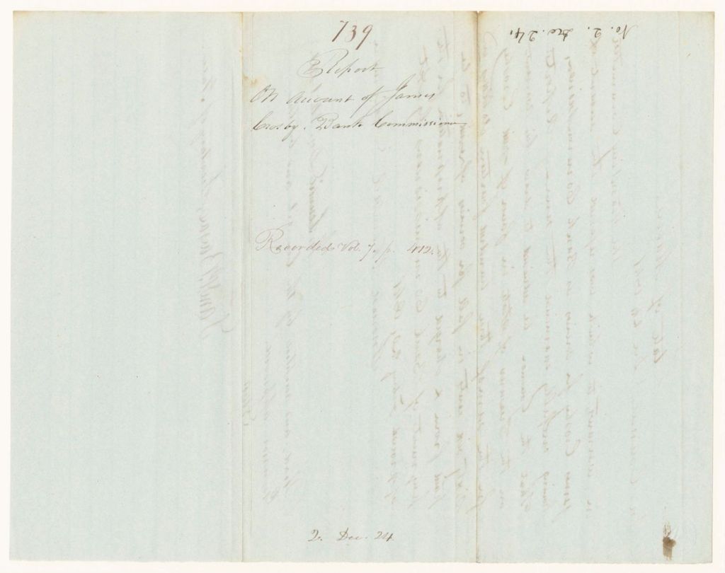 Miniature of Report 739: Report on Account of James Crosby, Bank Commissioner