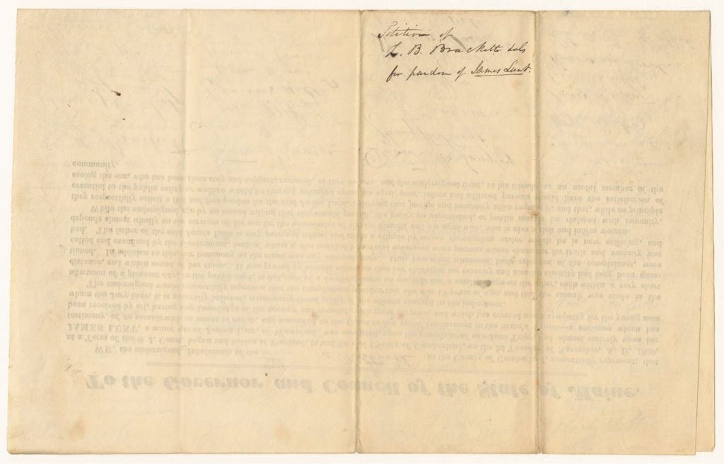 Miniature of Petition of Z.B. Brackett and others for the Pardon of James Lunt