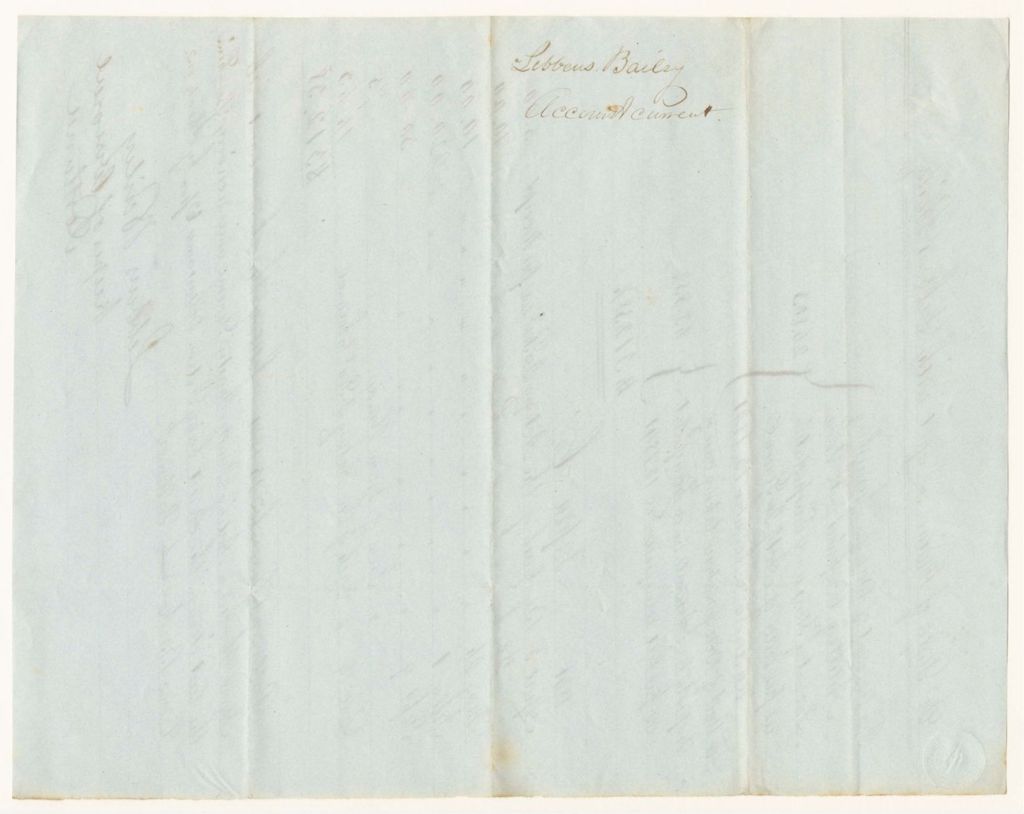 Miniature of Account of Libbeus Bailey, Keeper of the Arsenal at Portland