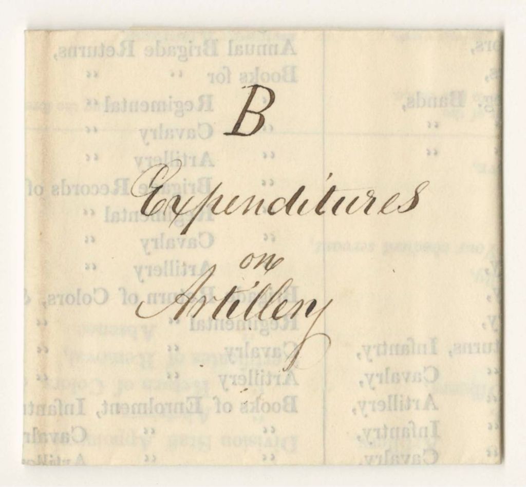 Miniature of Vouchers from the Account of Isaac Hodsdon, for Expenditures on Artillery during 1841