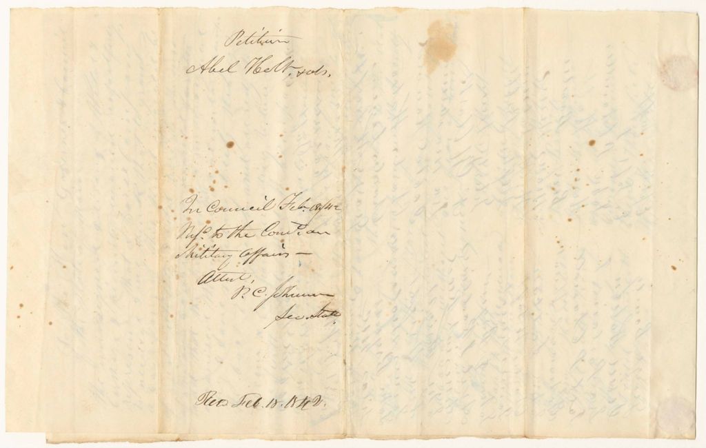 Miniature of Petition of Abel Holt and Others