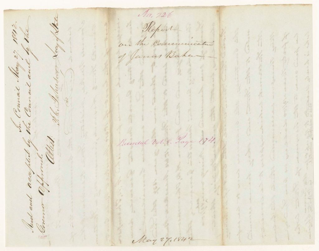 Miniature of Report 226: Report on the Comunication of James Baker