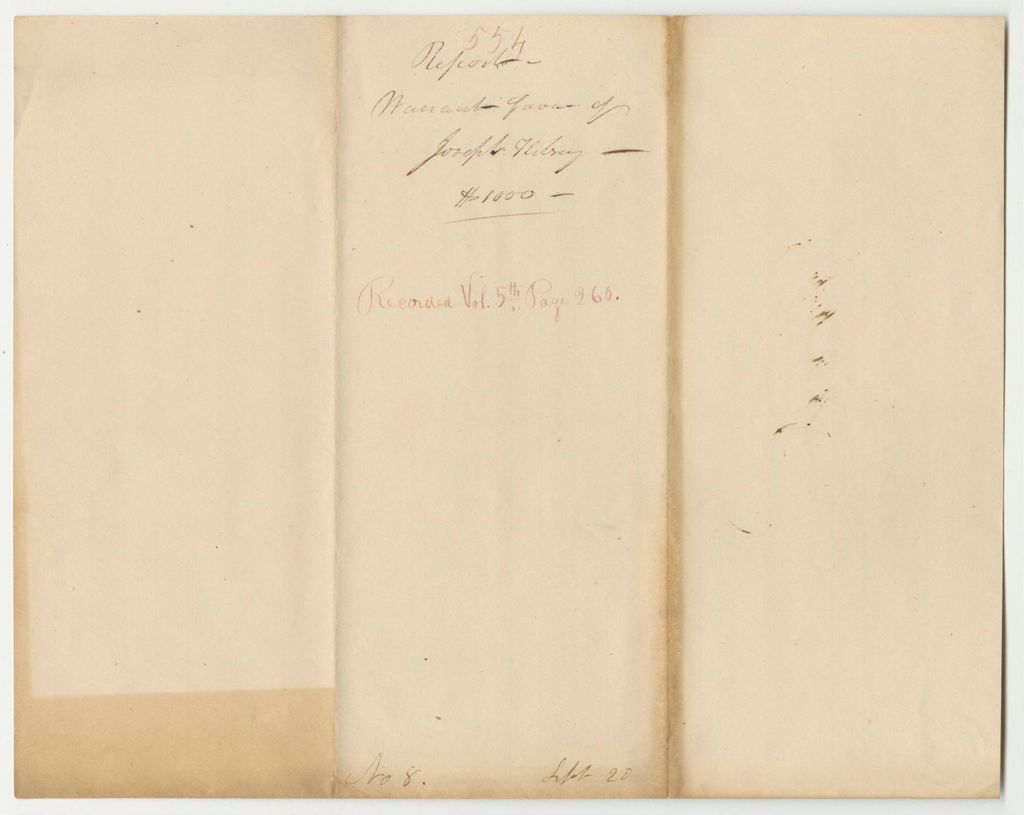 Miniature of Report 554: Warrant in Favor of Joseph Kelsey, Penobscot Indian Agent