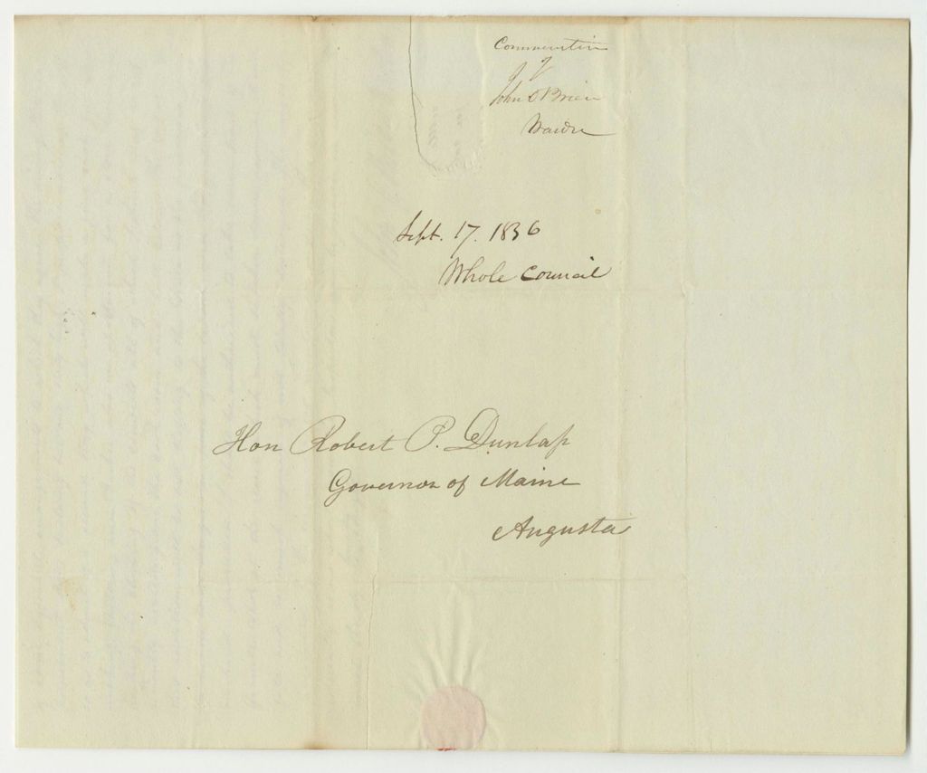 Miniature of Communication from John O'Brien, Warden, Suggesting Improvements for the State Prison