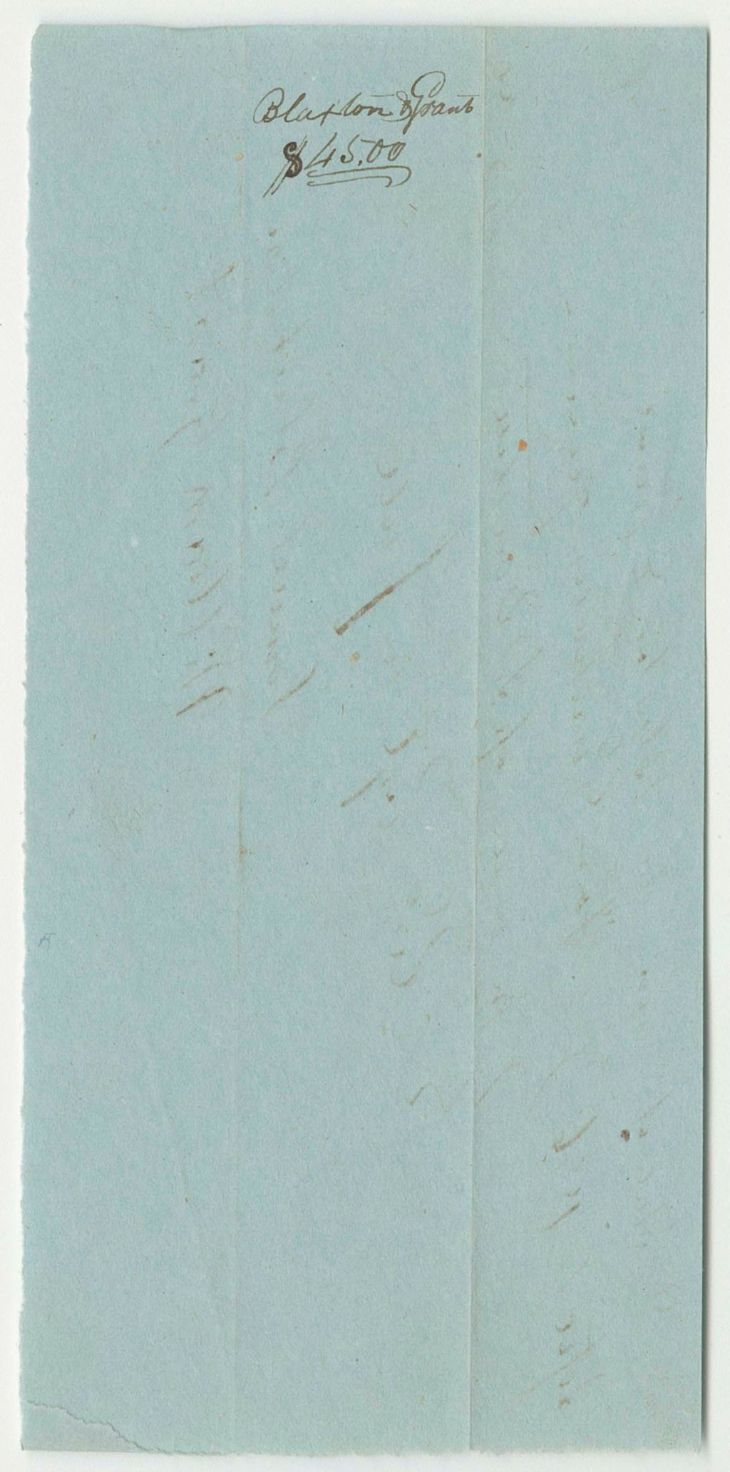 Miniature of Receipts from the Account of Joel Bartlett for the Erection of a Gunhouse in Harmony