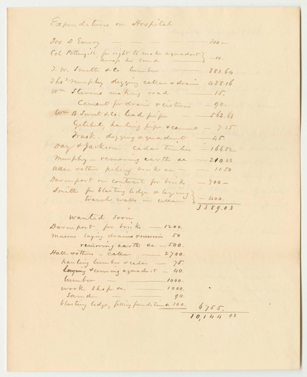 Miniature of Report 568: Account of Reuel Williams, for the Erection of an Insane Hospital