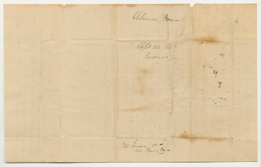 Miniature of Petition for the Pardon of Solomon Bruce