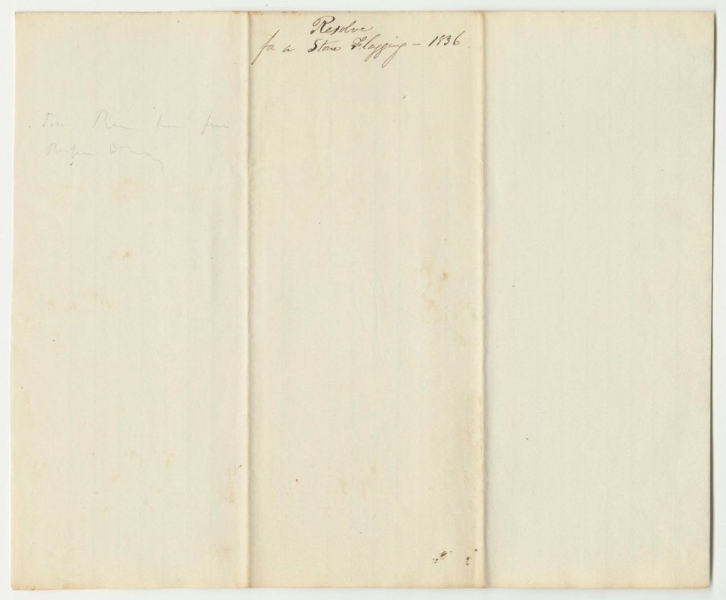 Miniature of Resolve for a Stone Flagging to be Laid Across Part of the State Lot