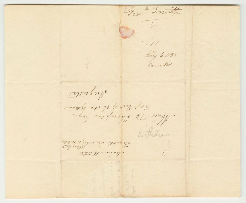 Miniature of Petition of General Franklin Smith to Alter the Militia Companies in Solon, Bingham, and Moscow