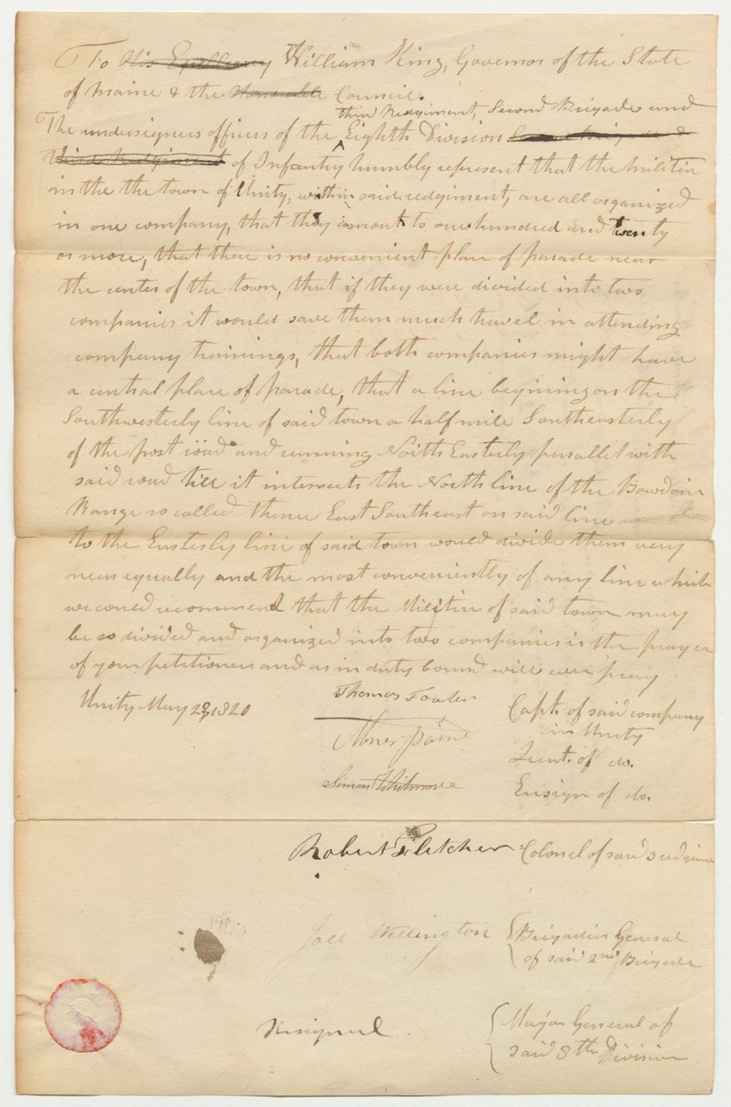 Miniature of Report of the Adjutant General in Relation to Petitions