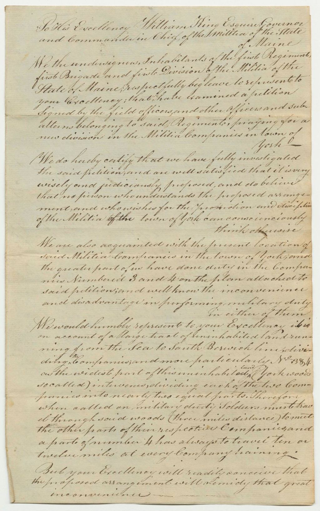 Miniature of Petition of Solomon Brooks and others