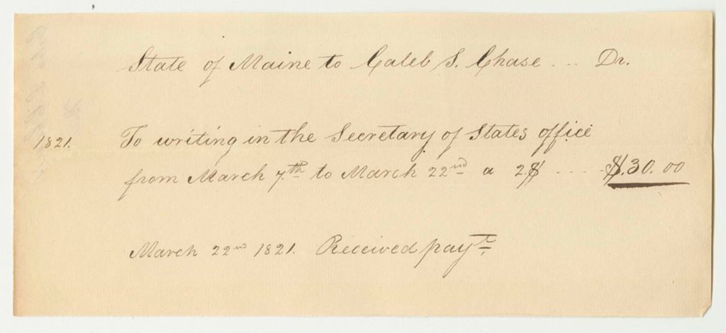 Miniature of Caleb J. Chase's Bill