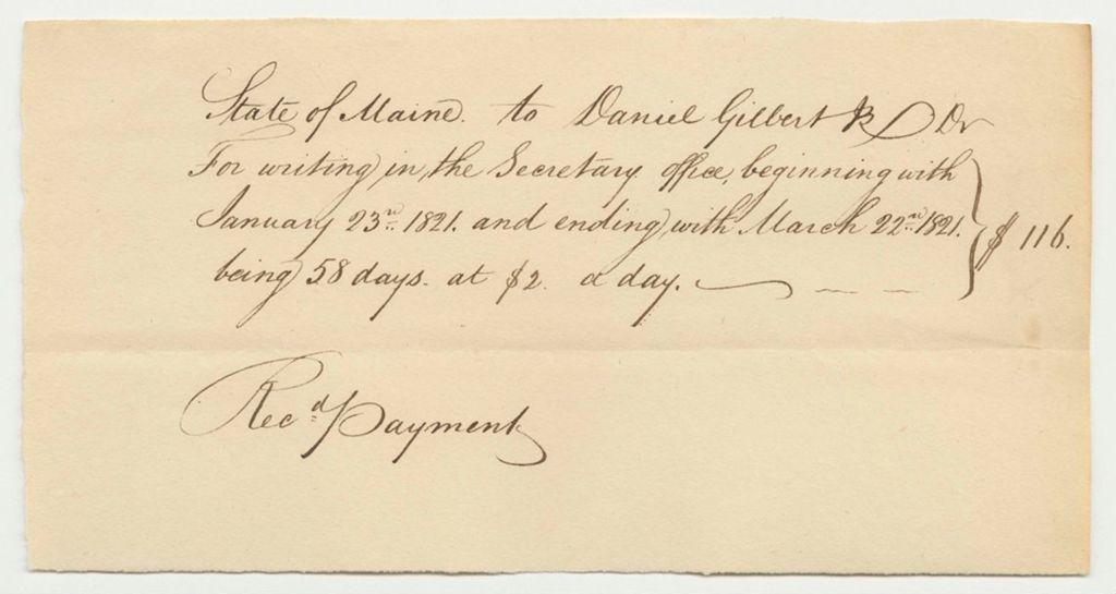 Miniature of Daniel Gilbert's Bill