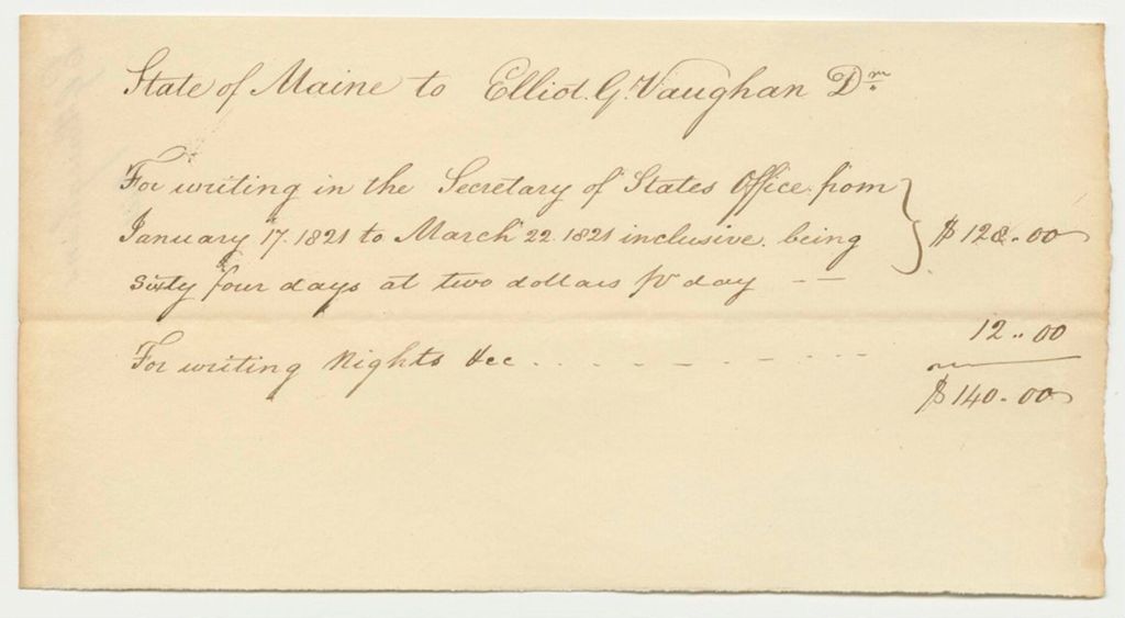 Miniature of Elliot G. Vaughan's Bill