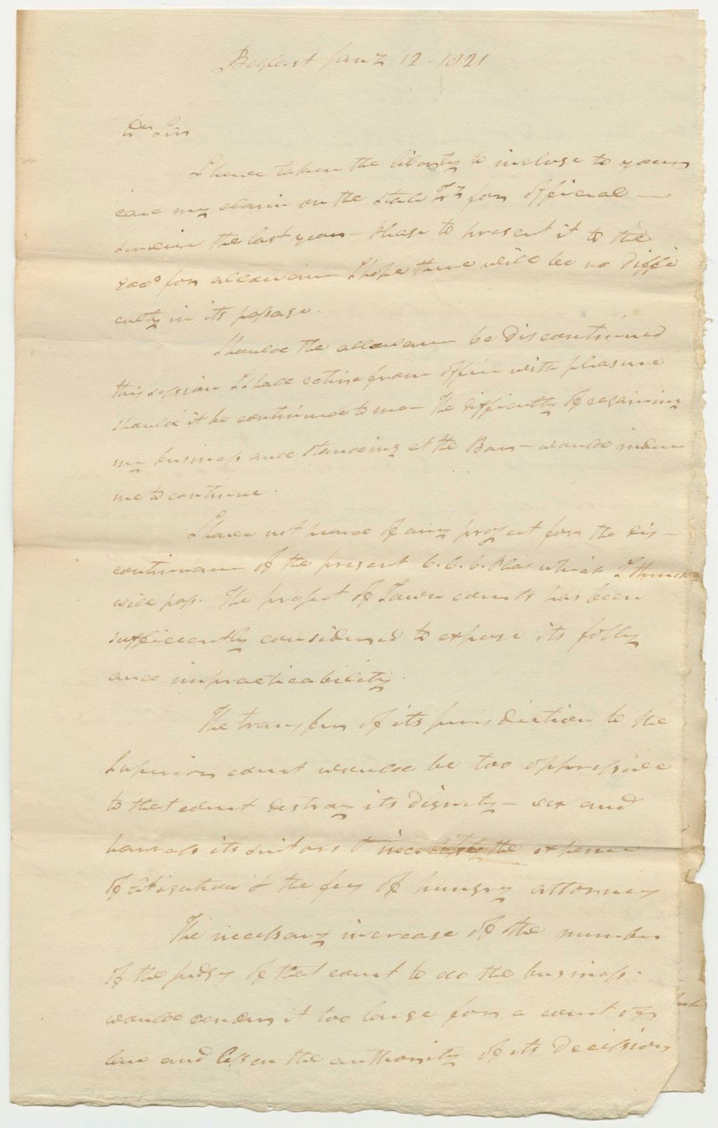 Miniature of Letter from William Crosby