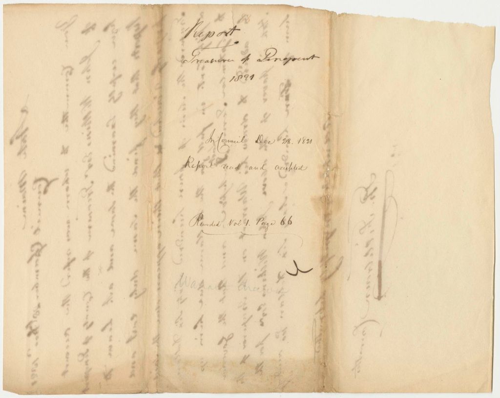Miniature of Report 88: Report of Treasurer of Penobscot 1821