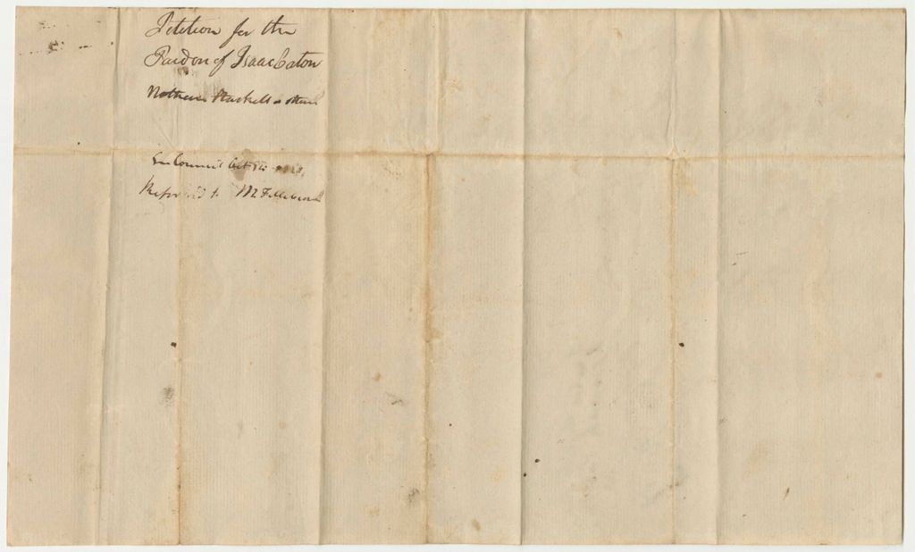 Miniature of Petition for the Pardon of Isaac Eaton